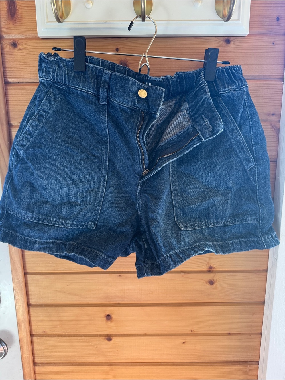 GAP Women's Dark Blue Denim Pull-On Shorts